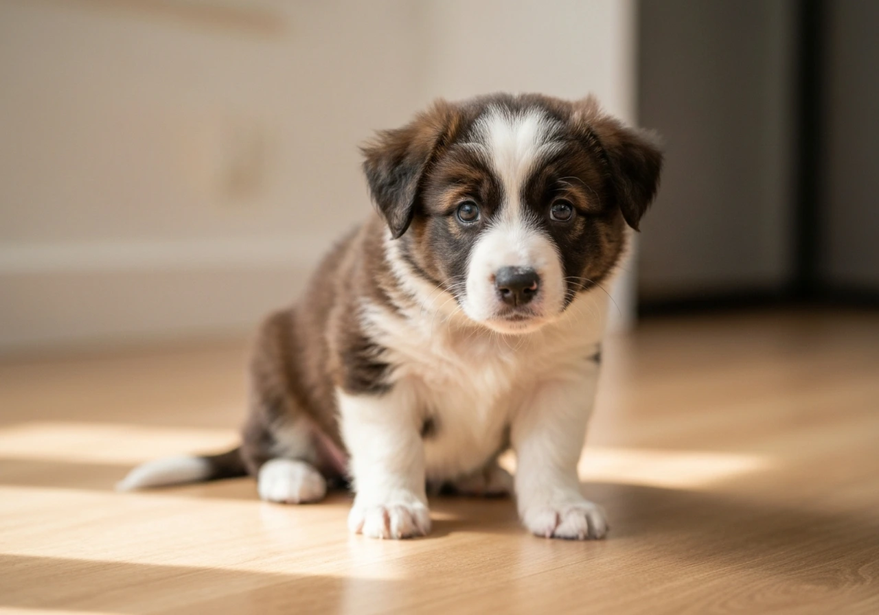 Border Collie puppy learning commands