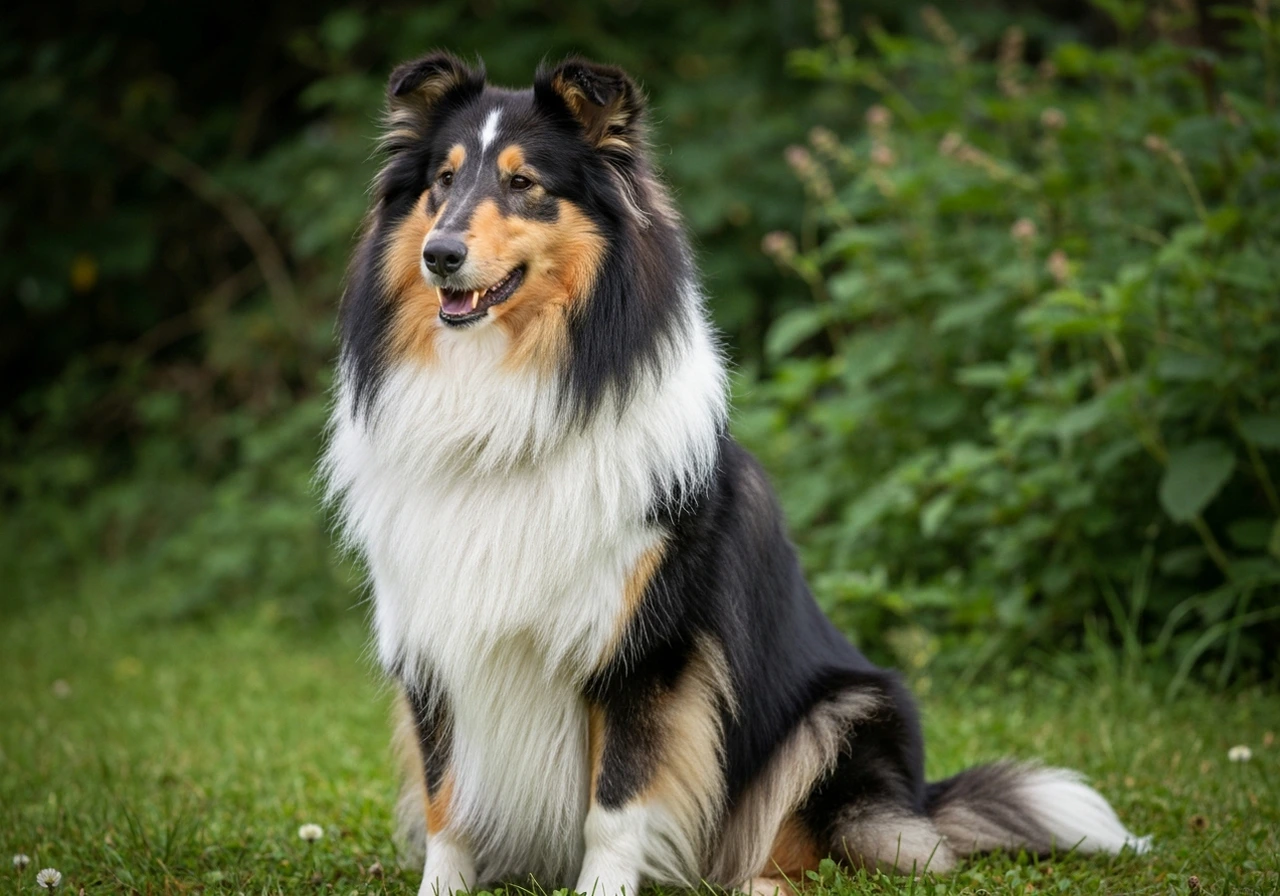 Collie during training session